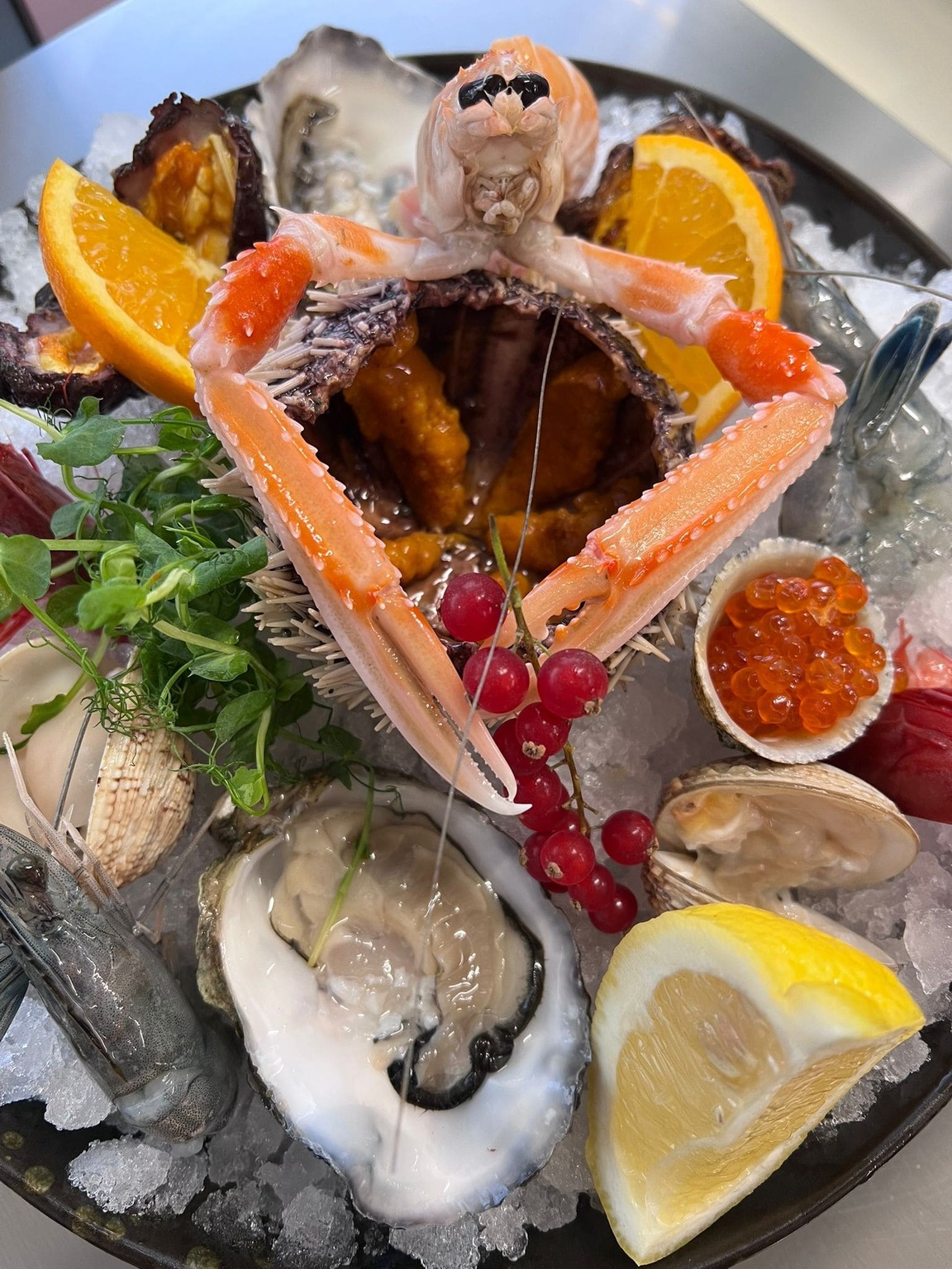 Plateau crudi di mare e ostriche Bibione - Meeresfrüchte Rohplatte Crudités - Raw seafood platter